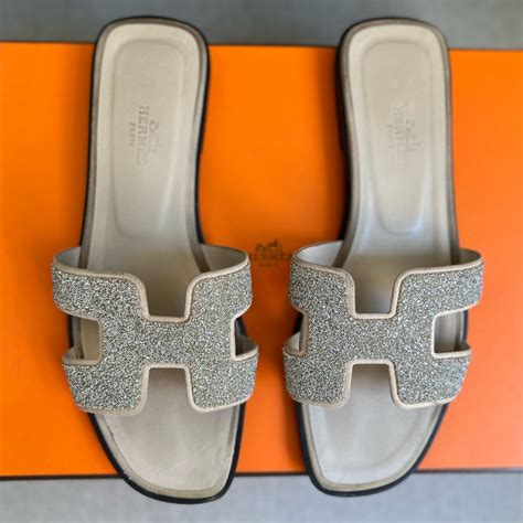 hermes oran crystal sandals